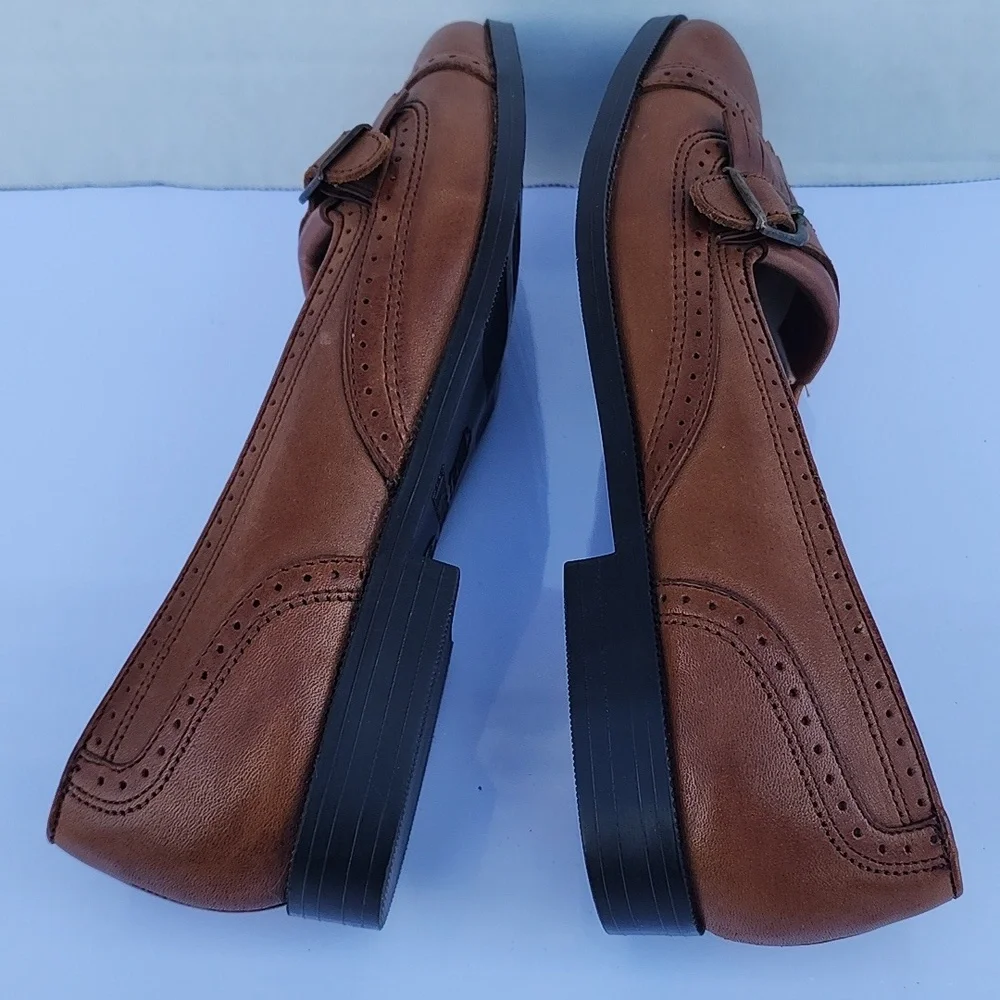 The Leather Collection Brown Leather Women Flat Shoes Size 6.5 - Picture 5 of 15